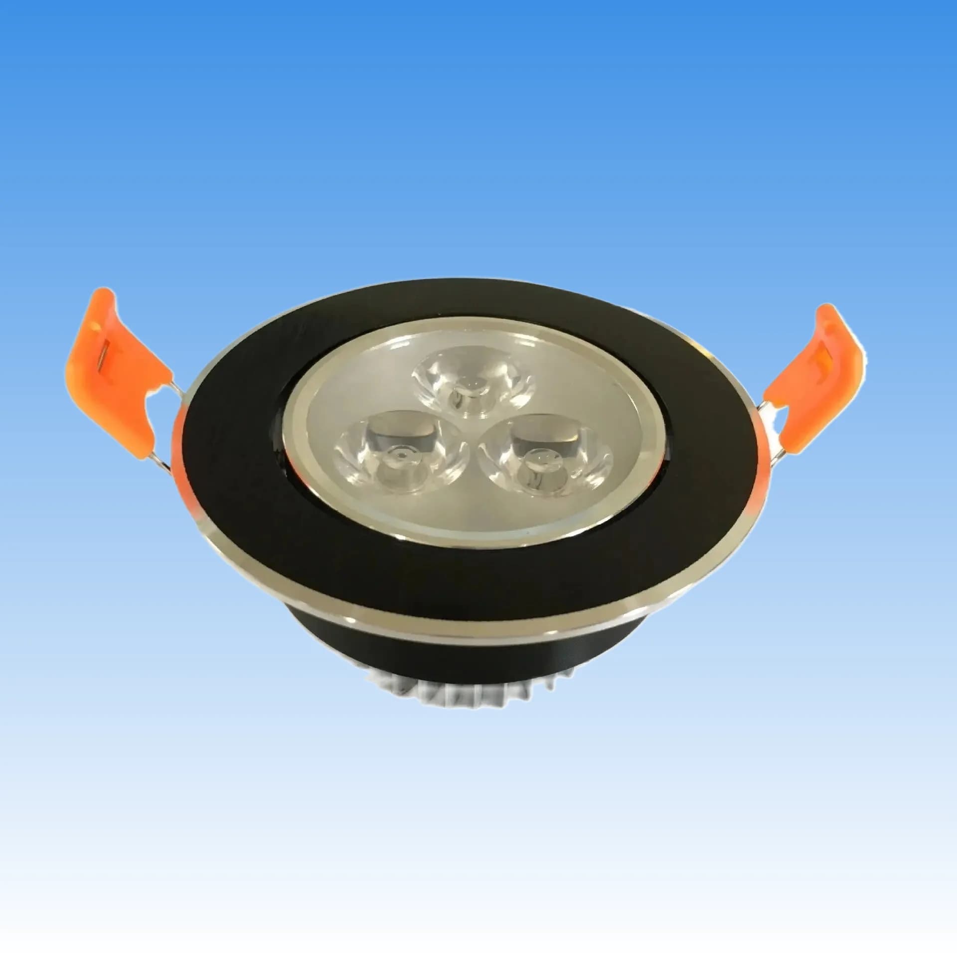 10pcs 3W black LED DownlightS Recessed Ceiling Light, Round Panel Lamp -for Bathroom Bedroom Kitchen Lighting (6000K, AC220-265v