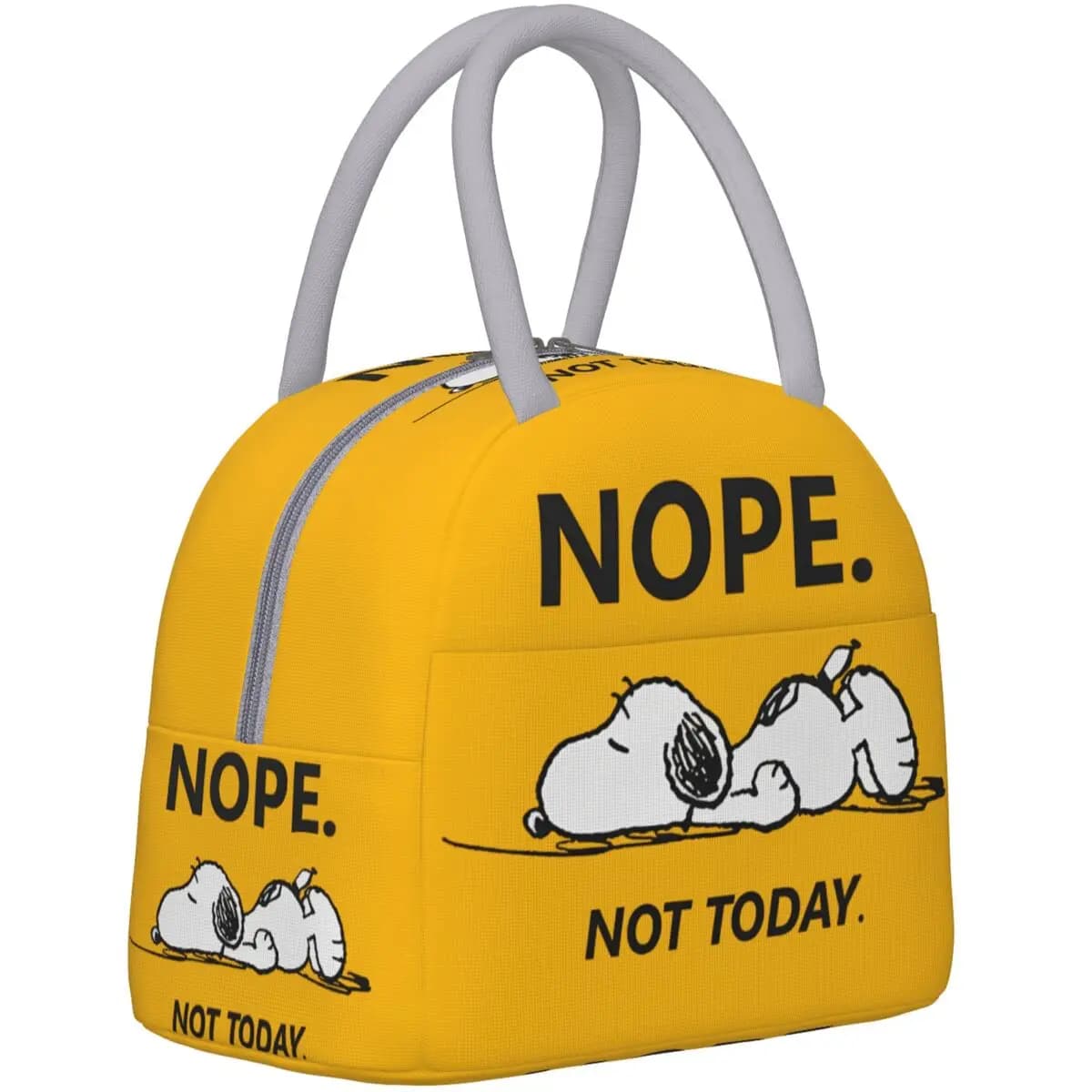Large Capacity cartoon dog  Nope Not Today Insulated Lunch Bags Accessories Lunch Food Box Thermal Cooler For School