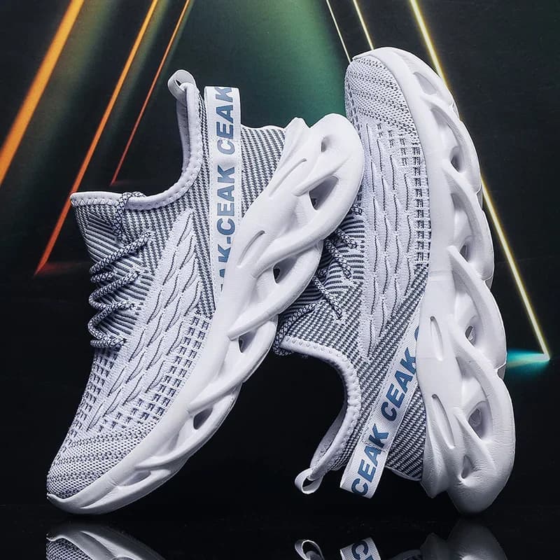 2024 New Men's Jogging Shoes White Outdoor Breathable Mesh Shoes Men's Lightweight Shock-absorbing Sports Shoes for Men