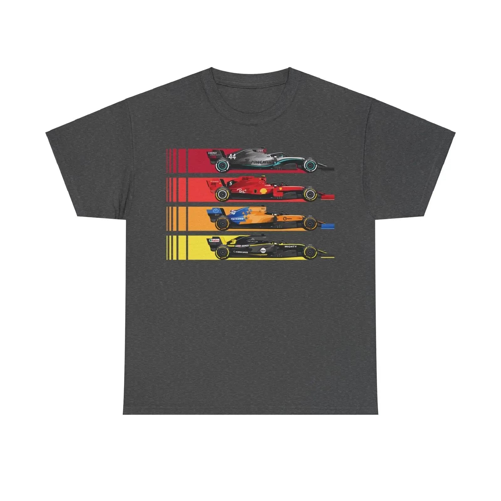 Formula Race Cars Fast 4 Nostalgic Retro Car T shirt