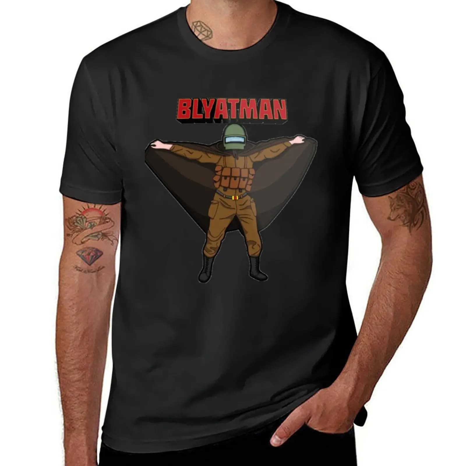 Blyatman T-Shirt heavyweights kawaii clothes t shirts for men cotton