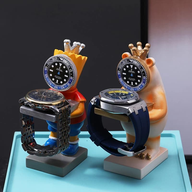 New Resin Watch Stand Cartoon Watch Bracket Fashion Watch Box Case Clock Gift Organizer Home Decorations Watch Holder Stand