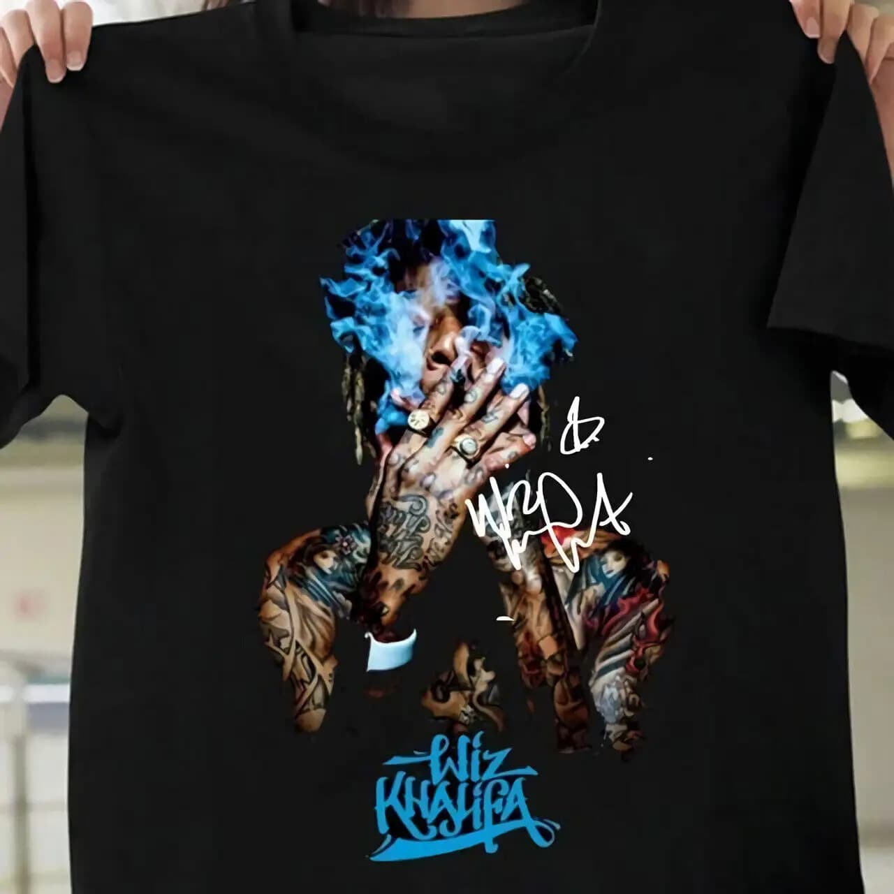 Rare Signature Wiz Khalifa Black 100% Cotton Size S-4XL T-Shirt Adults TT349
