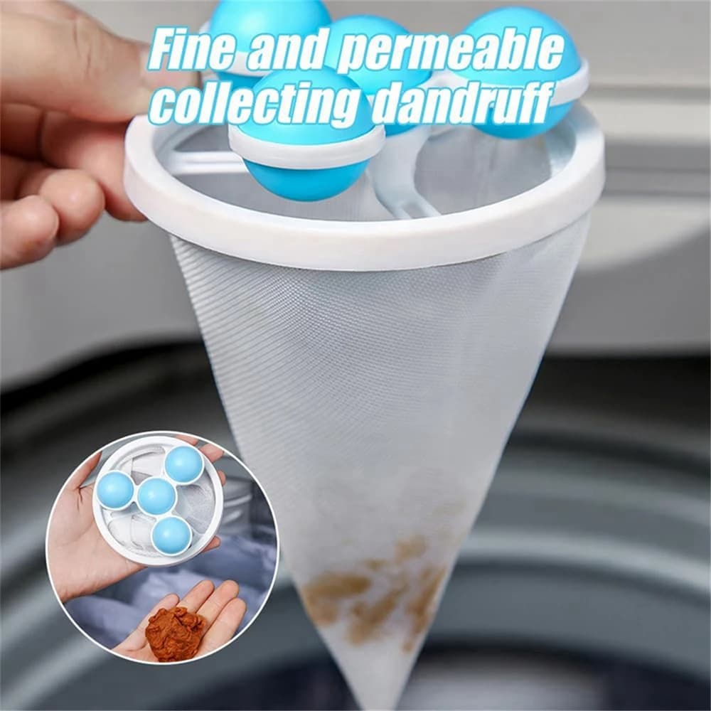 Washing Machine Filter Net Household Filter Mesh Bag Reusable Pet Hair Catcher Remover Laundry Ball Laundry Cleaning Tool
