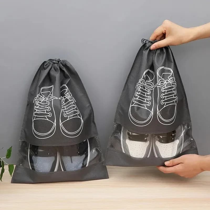 (10pcs)Shoe Storage Bag Made of Non-woven Fabric Dust-proof and Moisture-proof Travel Artifact Shoe Storage Household Shoe Cover