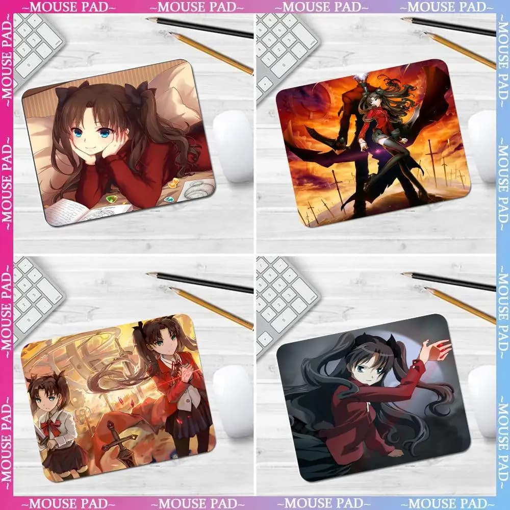 Rin Tohsaka Mouse Pad Non-Slip Game esktop Leather Mause Pad Waterproof Anti-Scratch Easy To Clean Mat For Give gifts to daughte