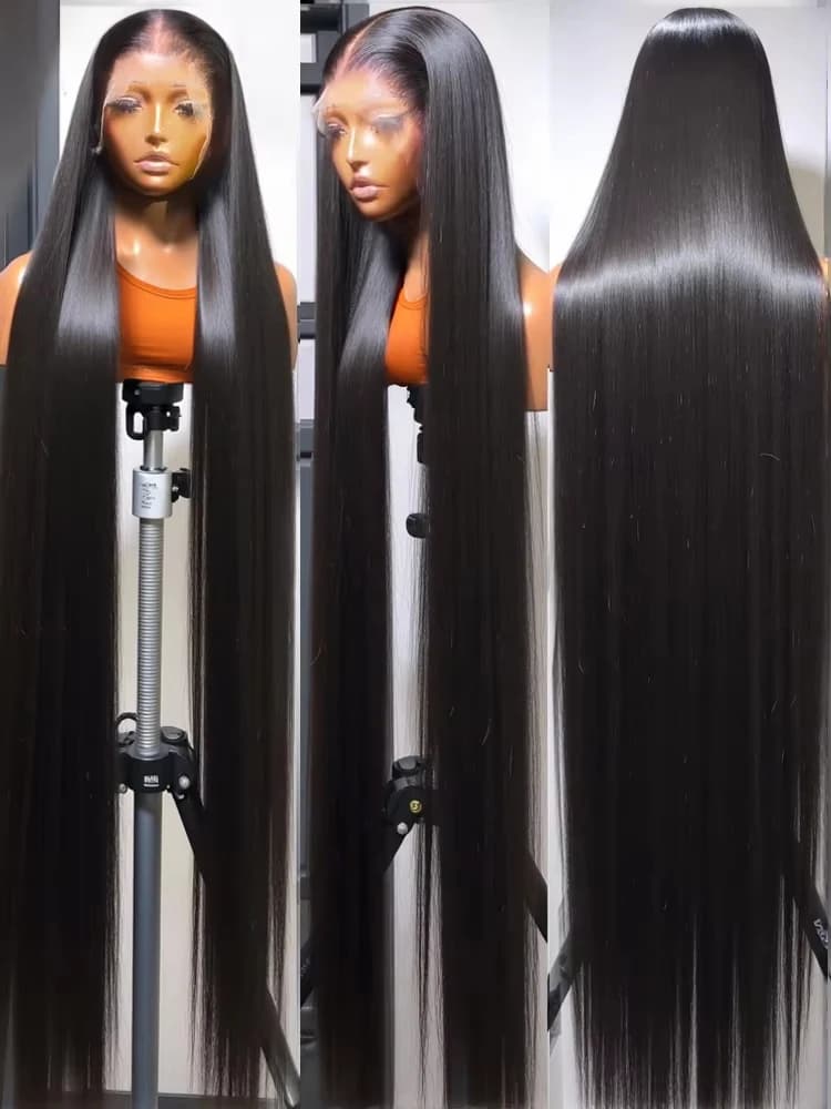 300 High Density 40 46Inch 13x6 Bone Straight Hd Lace Front Wig 13x4 Lace Frontal Human Hair Wigs For Women 100% Soft Sleek Wigs