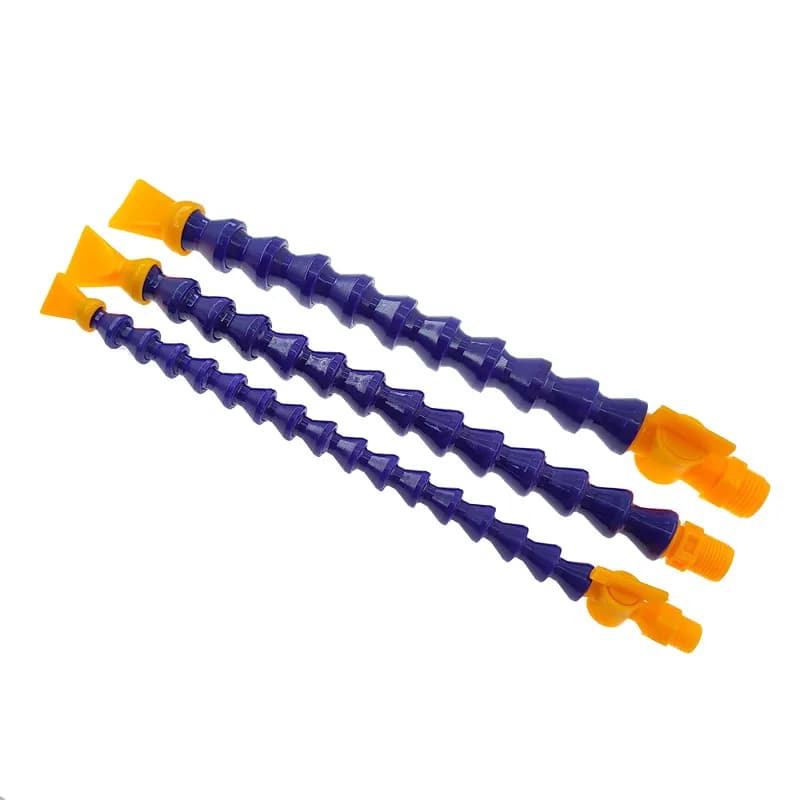 1/4 3/8 1/2 500mm Round Nozzle Plastic Flexible Water Oil Coolant Tube Hose with Flat Nozzle for CNC Milling Lathe Cooling Pipe