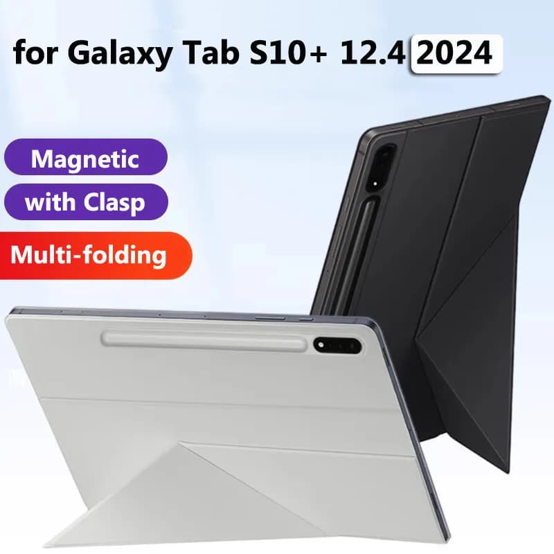 For Samsung Galaxy Tab S10+ 12.4" 2024 S10 Ultra 14.6 S9 Ultra Tab S9 11 S9 FE 11 Inch S8+ S7 Plus 12.4 Magnetic Case with Clasp
