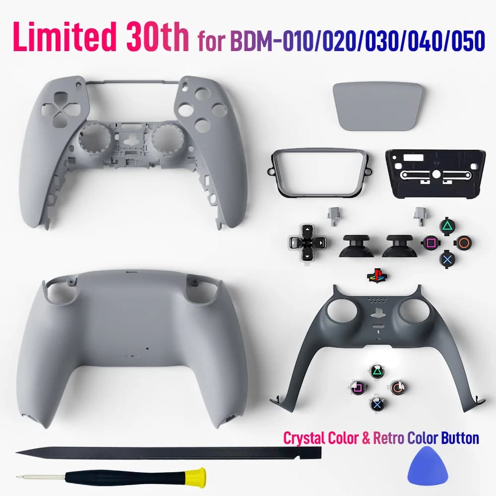 Limited 30th Anniversary for PS5 Controller Shell Back Front Cover Playstation 5 Case Replacement for BDM-010/020/030/040/050