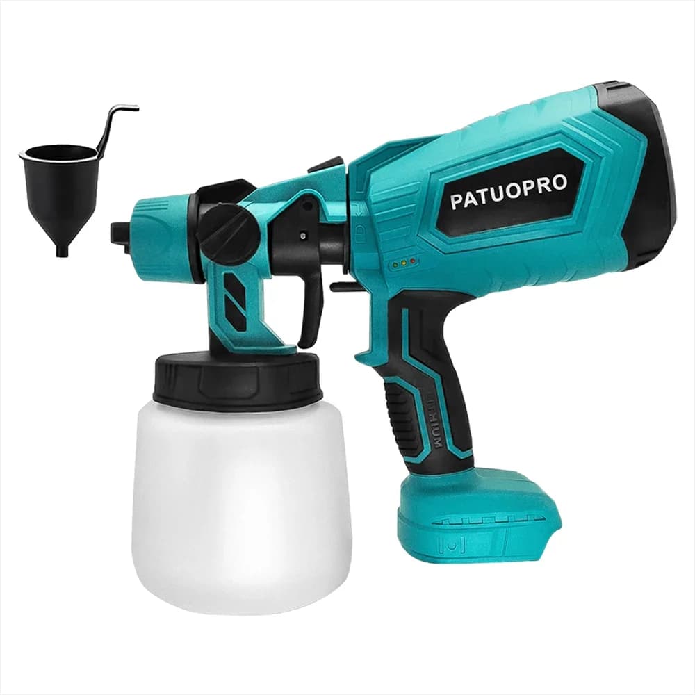 Cordless Electric Spray Gun HVLP Paint Sprayer Auto Furniture Wall Steel Coating Airbrush For Makita 18V Battery(No Battery)