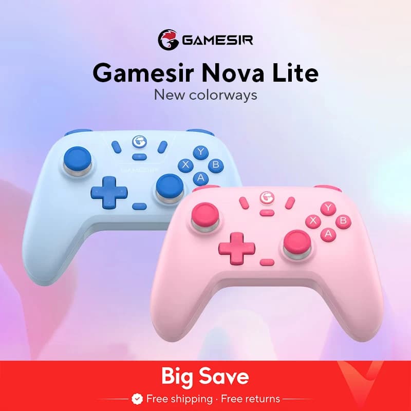 GameSir Nova Lite Wireless Gamepad Controller with Bluetooth, Dongle, Wired for Switch, Android, IOS, PC & Steam Games