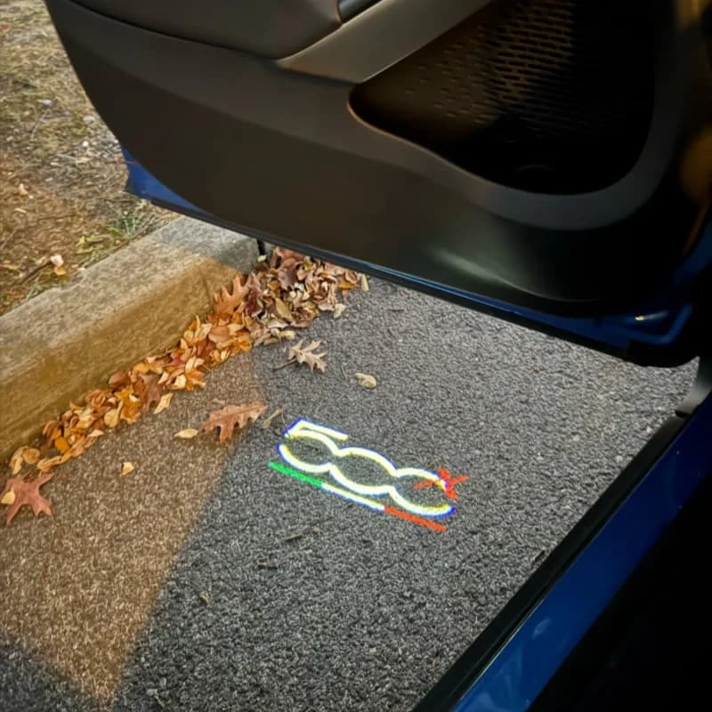 2PCS Universal Car Door Led Welcome Laser Projector Logo Ghost Shadow Wireless Lights For 500X 500 500L Grande Punto car Goods