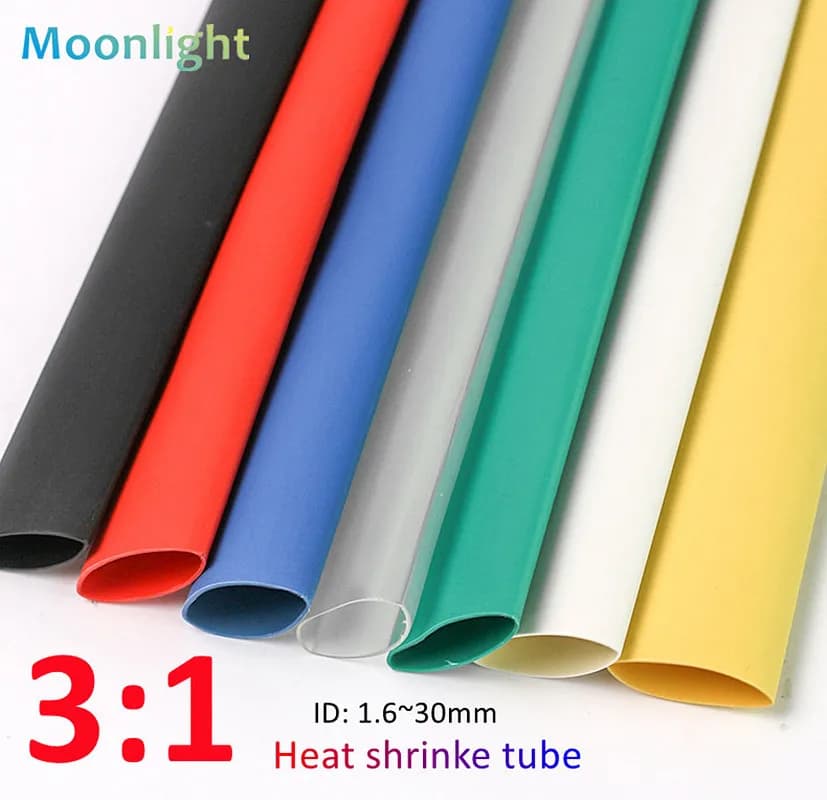 3:1 Dual Wall Heat Shrink Tube Thick Glue ratio Shrinkable Tube Adhesive Lined Wrap Wire Kit 1.6/2.4/3.2/4.8/6.4/7.9/9.5/12.7mm