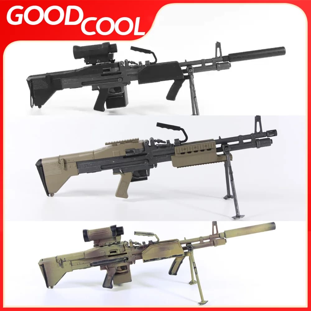 ZYTOYS ZY2010 1/6 Scale Soldier Weapon Accessories MK43 Machine Gun About 16cm Model Fit 12 inch Action Figure Body Toys Gifts