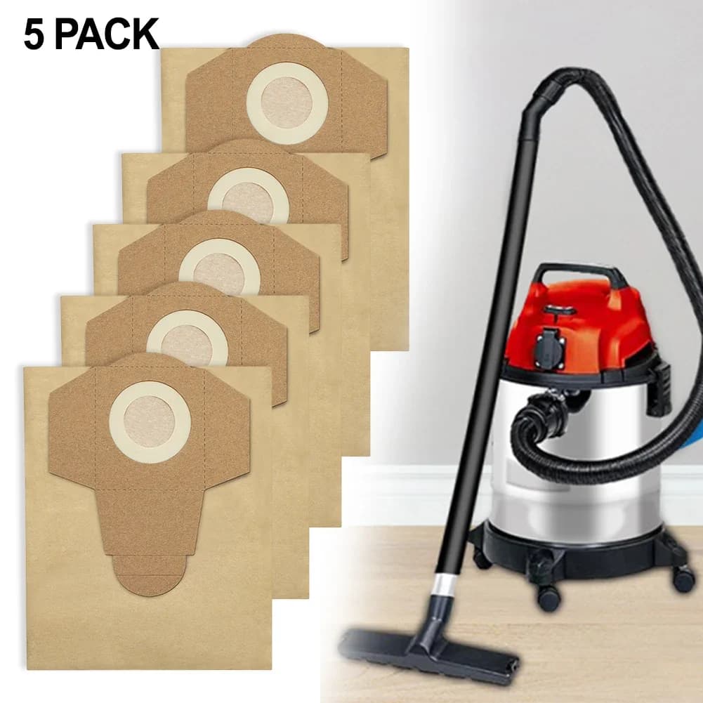 5pcs 20L Dust Bags For Einhell Wet And Dry For BT-VC 1250S Vacuum Cleaner Spare Parts Replacement Accessories