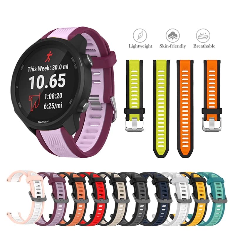 Waterproof Band For Garmin Forerunner 245 Band 20mm Original Replacement Strap for Forerunner 165 Bracelet For Men Women