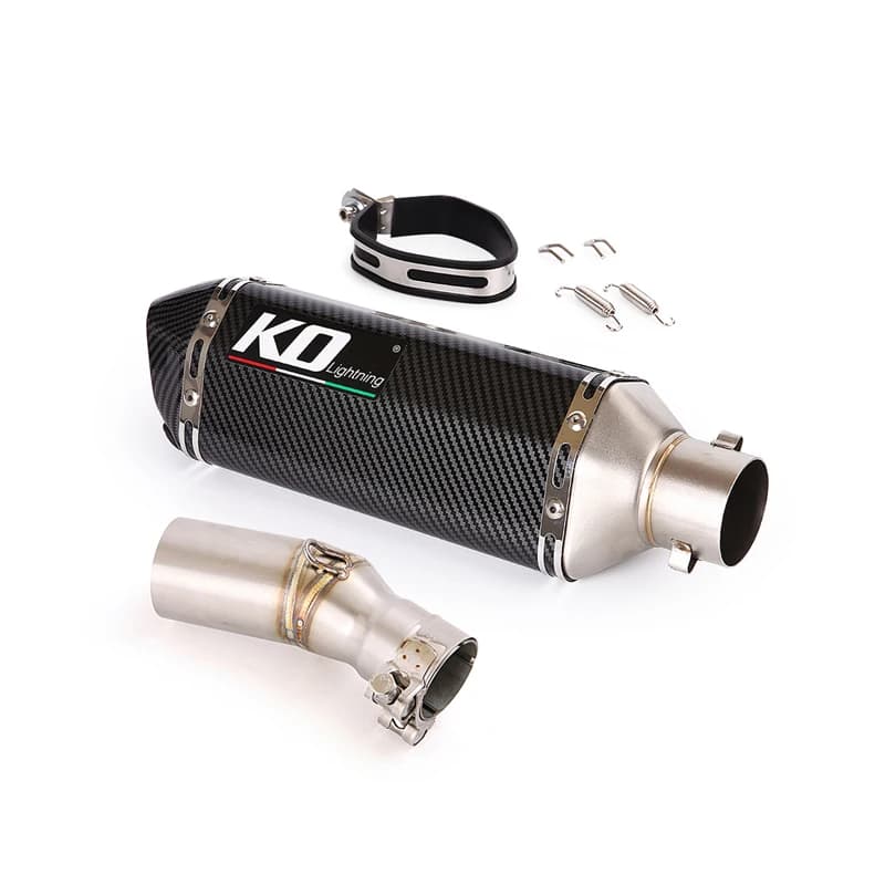 Motorcycle Exhaust Muffler Mid Link Pipe For Kawasaki Versys 250 300 Any Year Stainless Steel With DB Killer Slip On Black