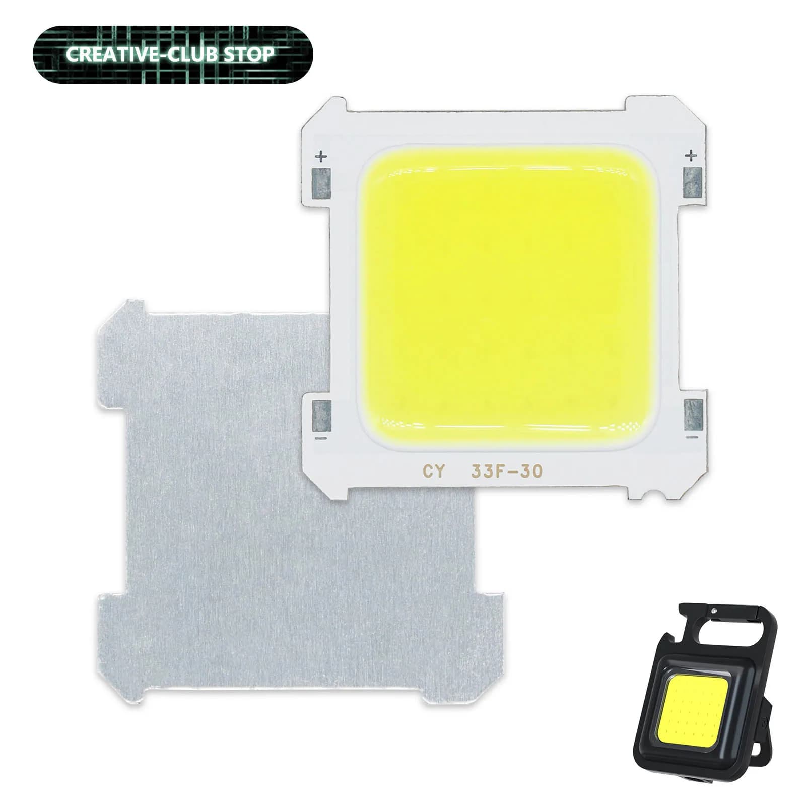 1pcs 5pcs 10pcs 20pcs 100pcs 5-15W DC3-4V LED COB Chip for USB Portable Mini keychain Camping Light Pocket Flashlight Outdoor