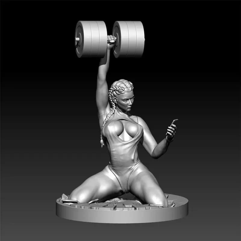 1/24  1/18  Resin Model Fitness Girl Figure Sculpture Unpainted No Color RW-1389