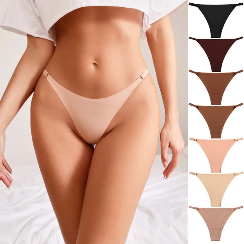 Women Seamless Thong Low Waist Panties Sexy Underwear Ladies Briefs Lingere Panties Underware Comfortable Womens G-String Thongs
