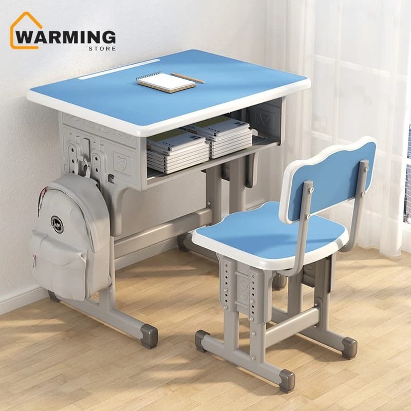 Warming Desk And Chairs For Children's Learning Adjustable Desk And Chairs Set For Primary And Secondary School Students