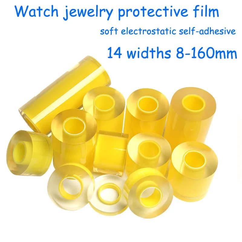 PVC Watch Jewelry Protective Film Packaging Membrane Wrapping Hardware Twine Tool Clear Electrostatic Self-adhesive Stretch Film