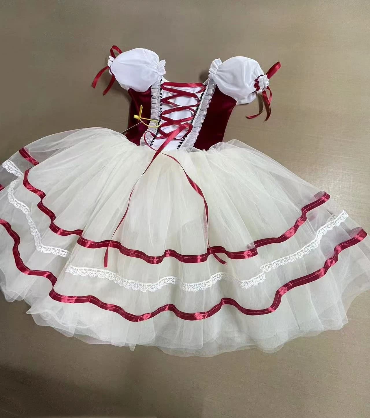 Adults Women Red Ballet Skirt Girls Long Ballet Dress Kids Child Giselle Performance Swan Dance Costume Girl Party Wear