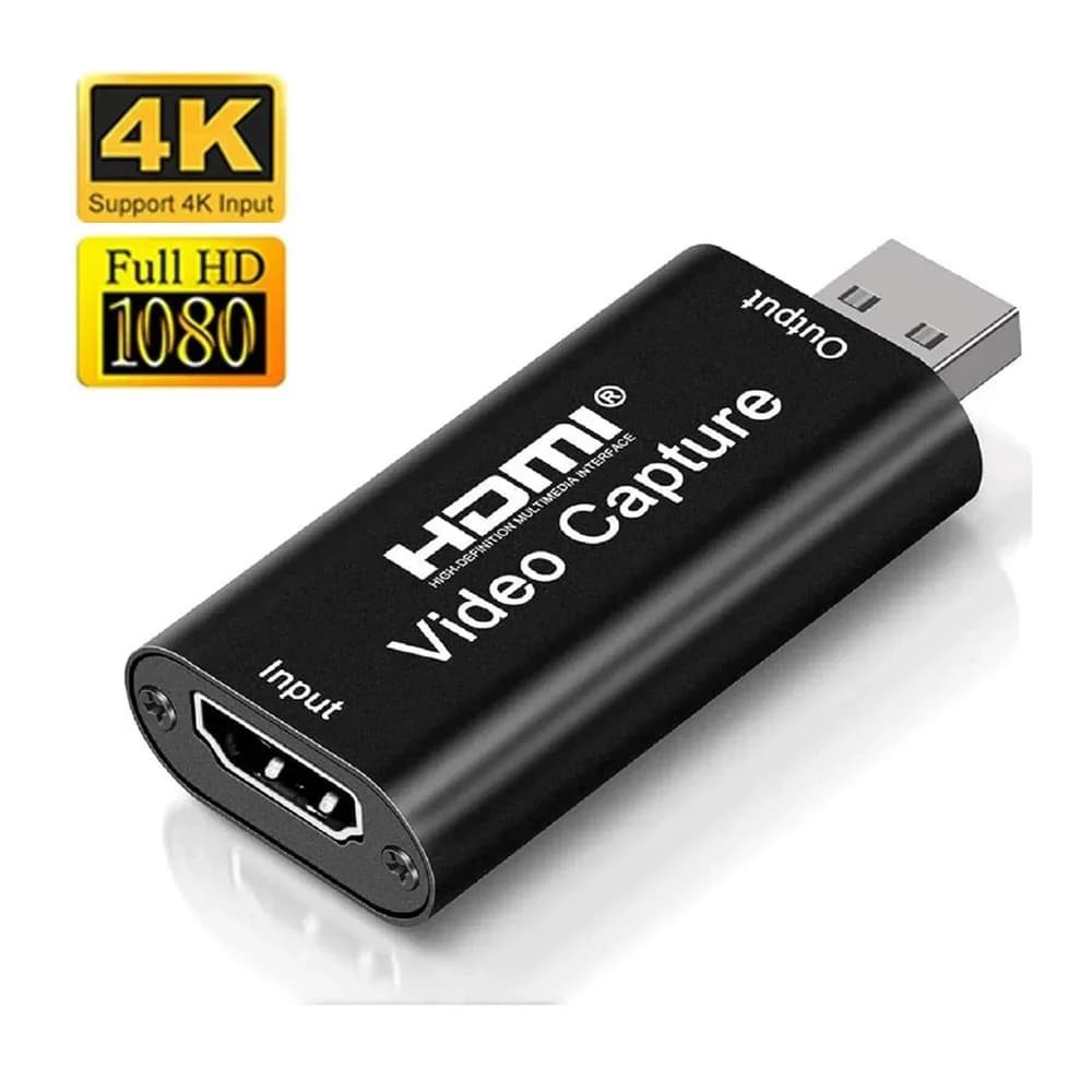 4K HDMI-Compatible Video Capture Card Streaming Board Capture USB 2.0 1080P Card Grabber Recorder Box for PS4 Game DVD Camera
