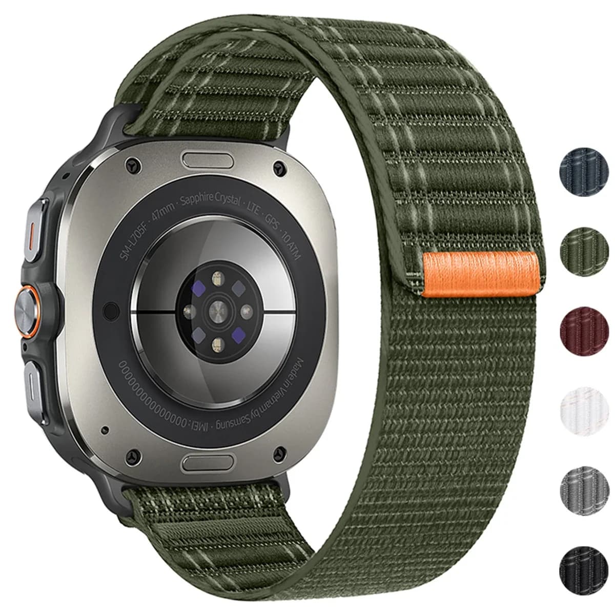 Nylon Strap for Samsung Galaxy Watch Ultra 47mm Band No Gaps Sport loop Bracelet for SAMSUNG ULTRA galaxy ultra Quick Fit Correa