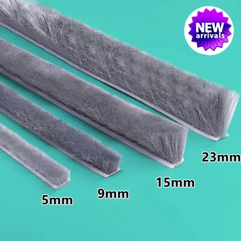 10M Self Adhesive Brush Strip Door Window Sealing Strip Door Window Windproof Dust Sound Insulation Strip Gasket Home