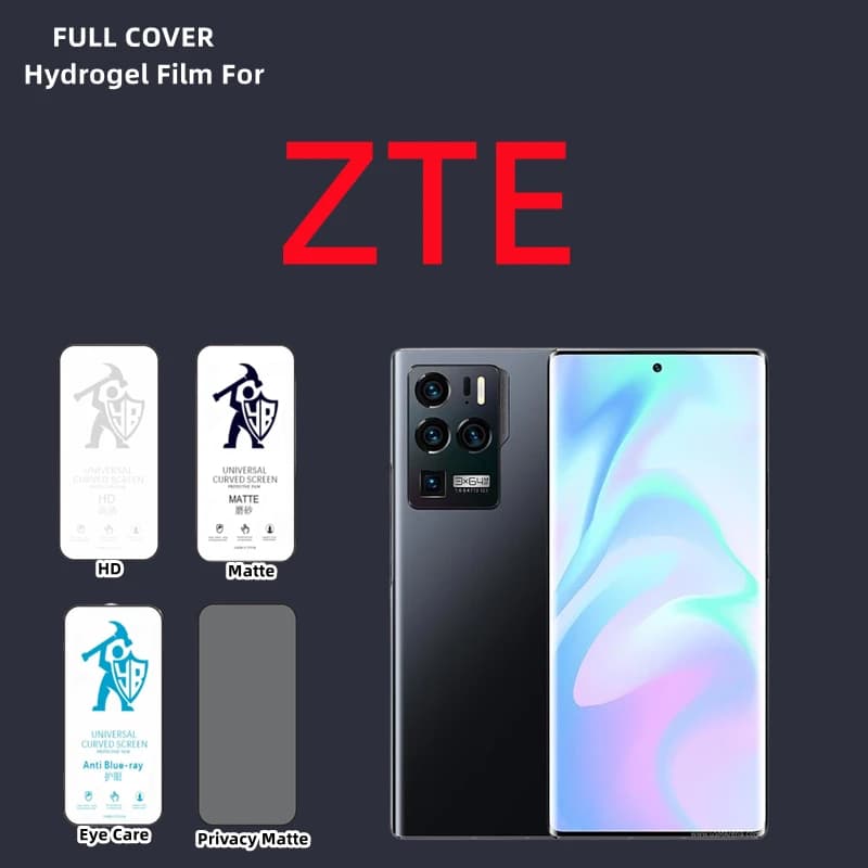2pcs HD Hydrogel Film For ZTE Axon 10 20 30 40 Ultra Matte Screen Protector For ZTE Blade V30 Red Magic8 Pro+ Privacy Matte Film