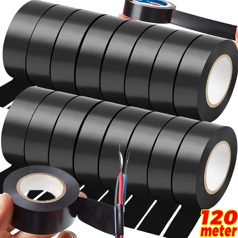 Electrical Insulating PVC Tapes Temperature Resistant Heat Black Insulating Tape Self Adhesive Electric Wire Protection Tapes