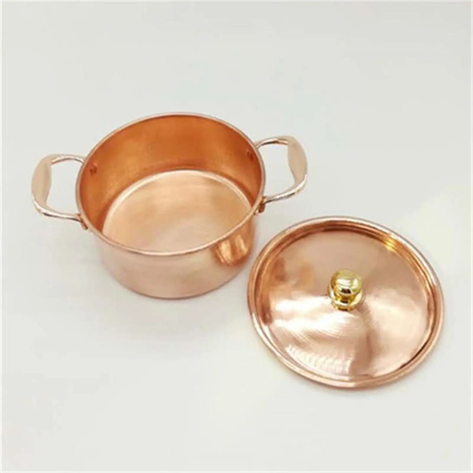 Copper Pot with Lid Double Handle Copper Hot Pot Soup Pot Stock Pot Stew Pan for Cooking Home Kitchen Restaurant Commercial Chef
