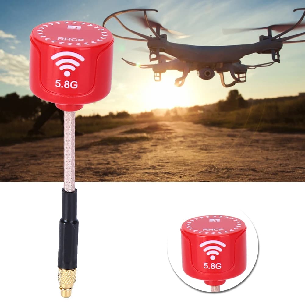 5.8Ghz 3dBi LHCP 5.8Ghz 3dBi LHCP Antenna Antenna 5.8Ghz 3dBi LHCP High Gain Antenna for FPV Racing Drone RC Parts Accessory Red