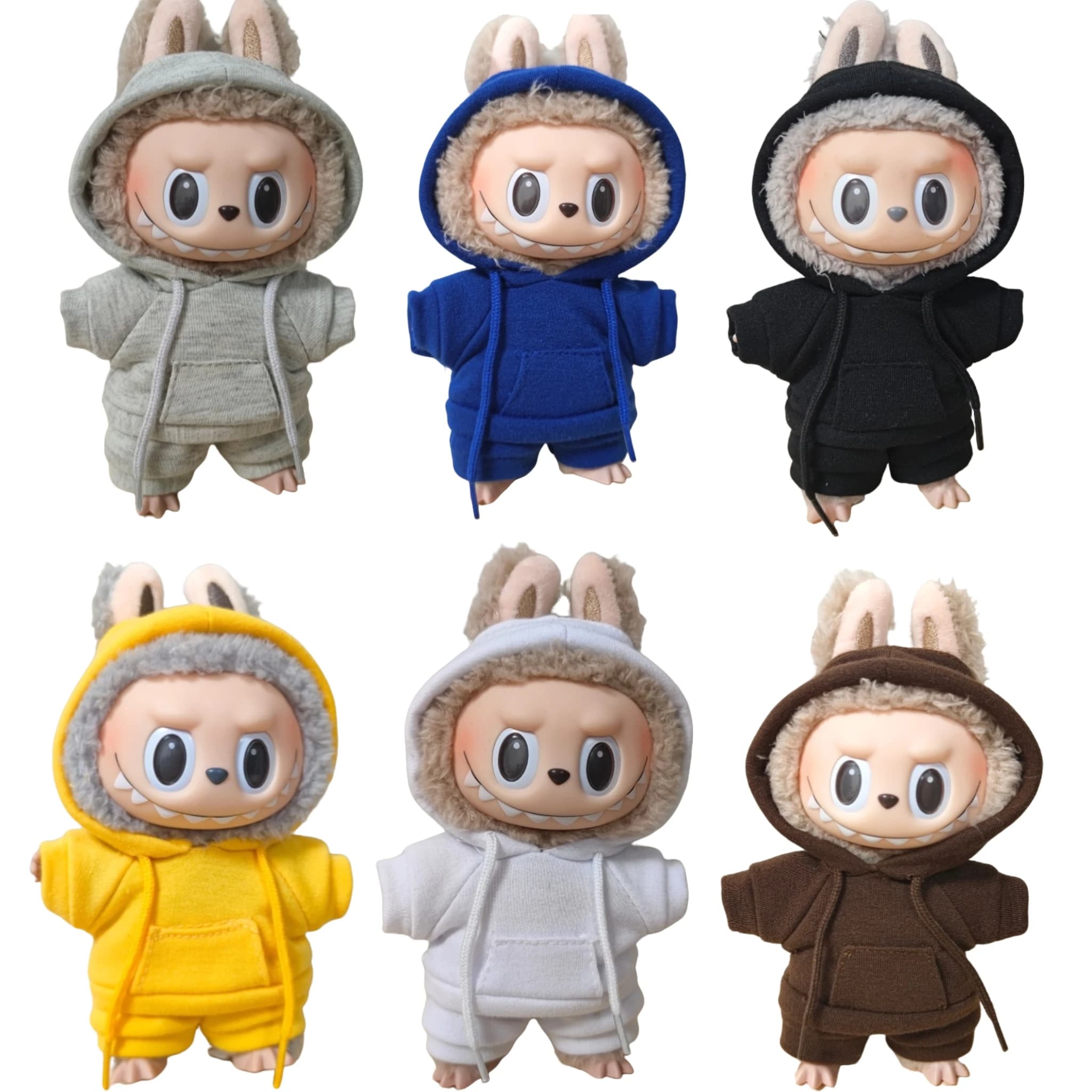 Labubu Doll's Clothes Decoration 17cm The Monster Outfit Accessories Clothing DIY Kids Gift Girls Hooded Sweatshirt Pants Shoes