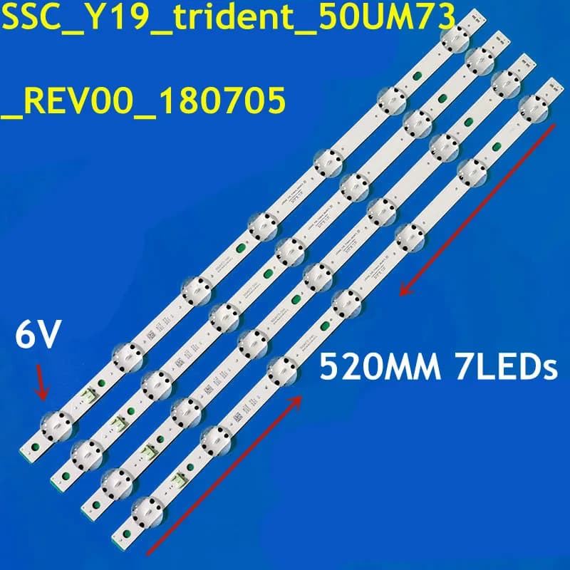 LED Backlight Strip 7Lamp SC_Y19_Trident_50UM73_REV00 For 50UM7300 50UM7360 50UM7500 50UM7510 50UM7600 NC500DQG-VXHX3 EAV6459201
