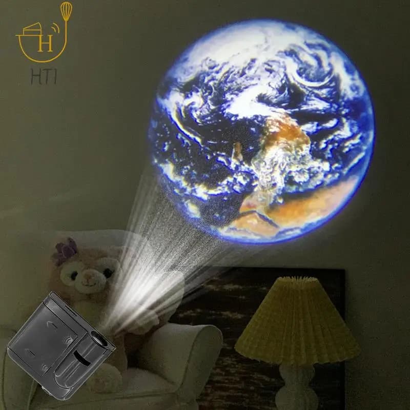 Aurora Moon Galaxy Projection Lamp Sheet Background Projector Light Pictures Reusable Festival Replacement Accessories Birthday