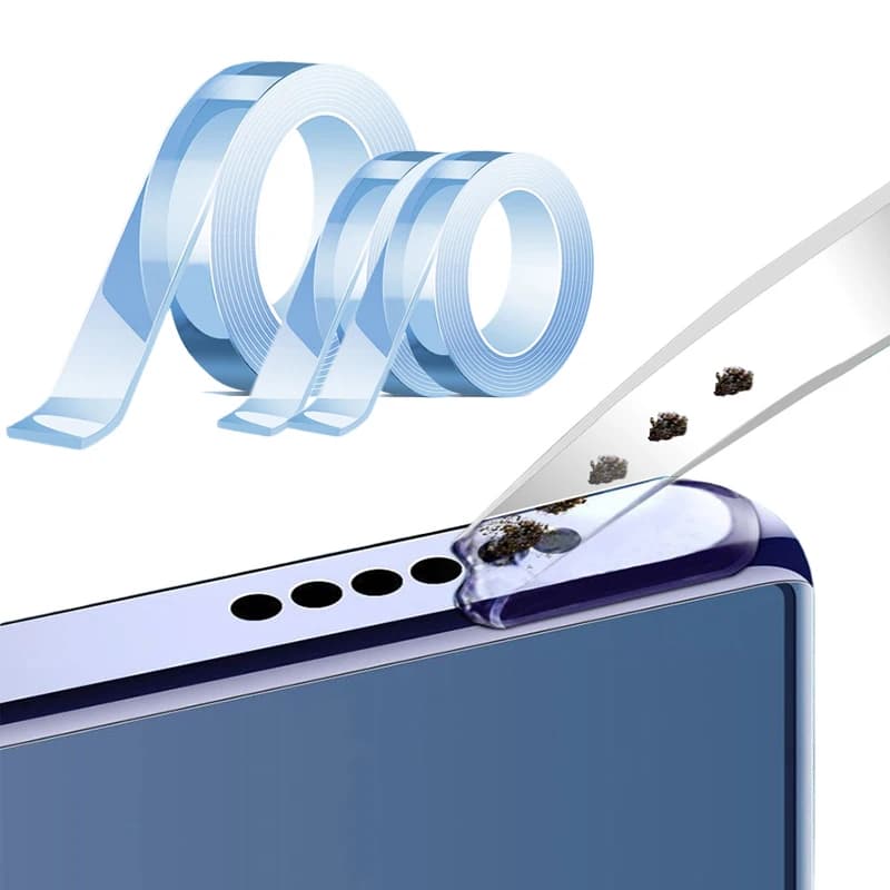 Transparent Cleaning Glue Tape For Universal Mobile Phone Speaker Hole Dust Remover Sticker Earbuds Cleaner Dust Removal Glue