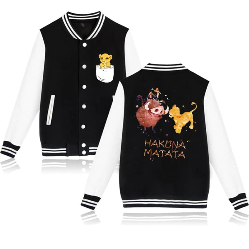 The Lion Hoodie Children Baseball Jacket Men Women Sweatshirt Kids Boys Girls Harajuku Jackets Streetwear College Coats