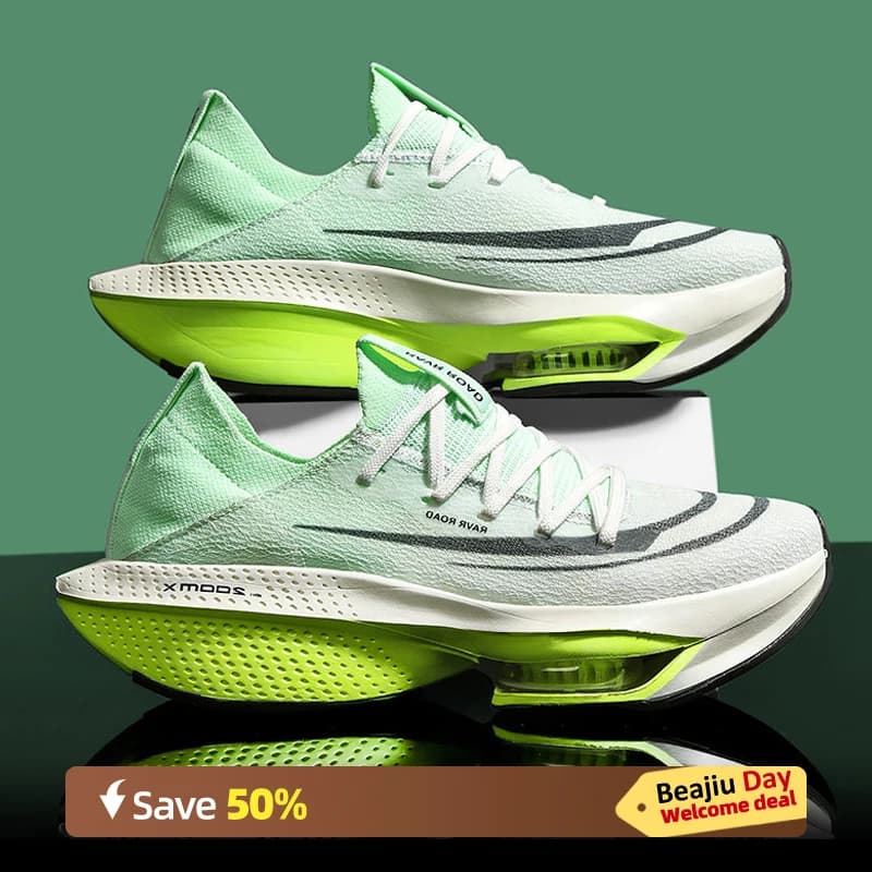 Marathon Air Cushion Men Sports Running Shoes Breathable Lightweight Women's Comfortable Athletic Nonskid Carbon Plate Sneakers