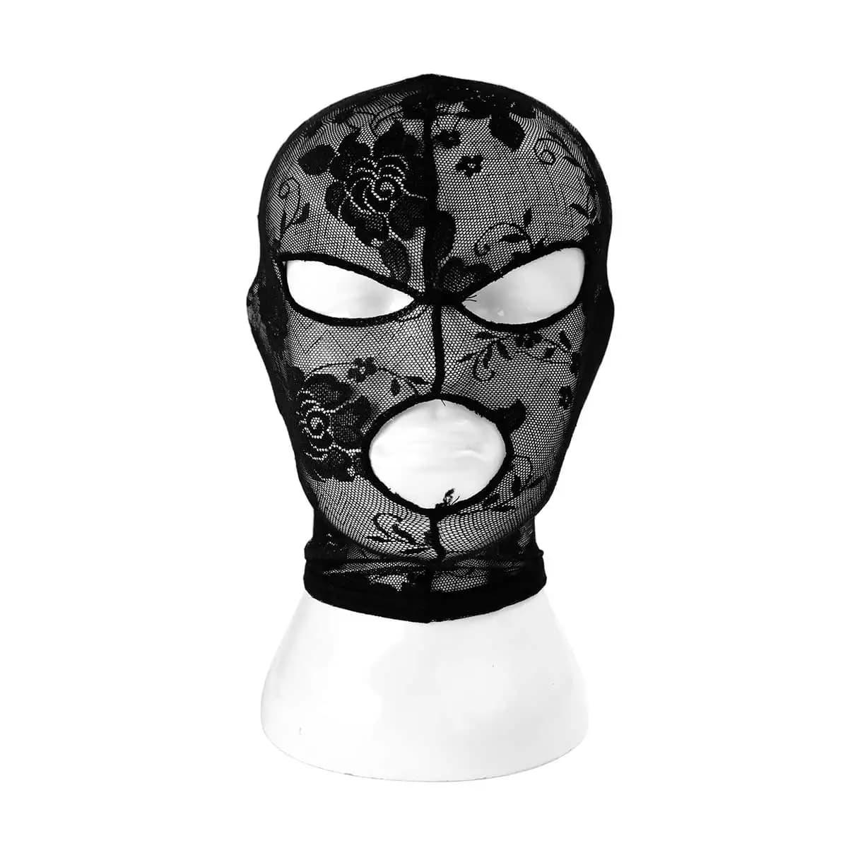 2025 Fashion Black Lace Mask Unisex Sexy Head Mask Elastic Face Cover For Cosplay Party Ball Performance Mask Headgear