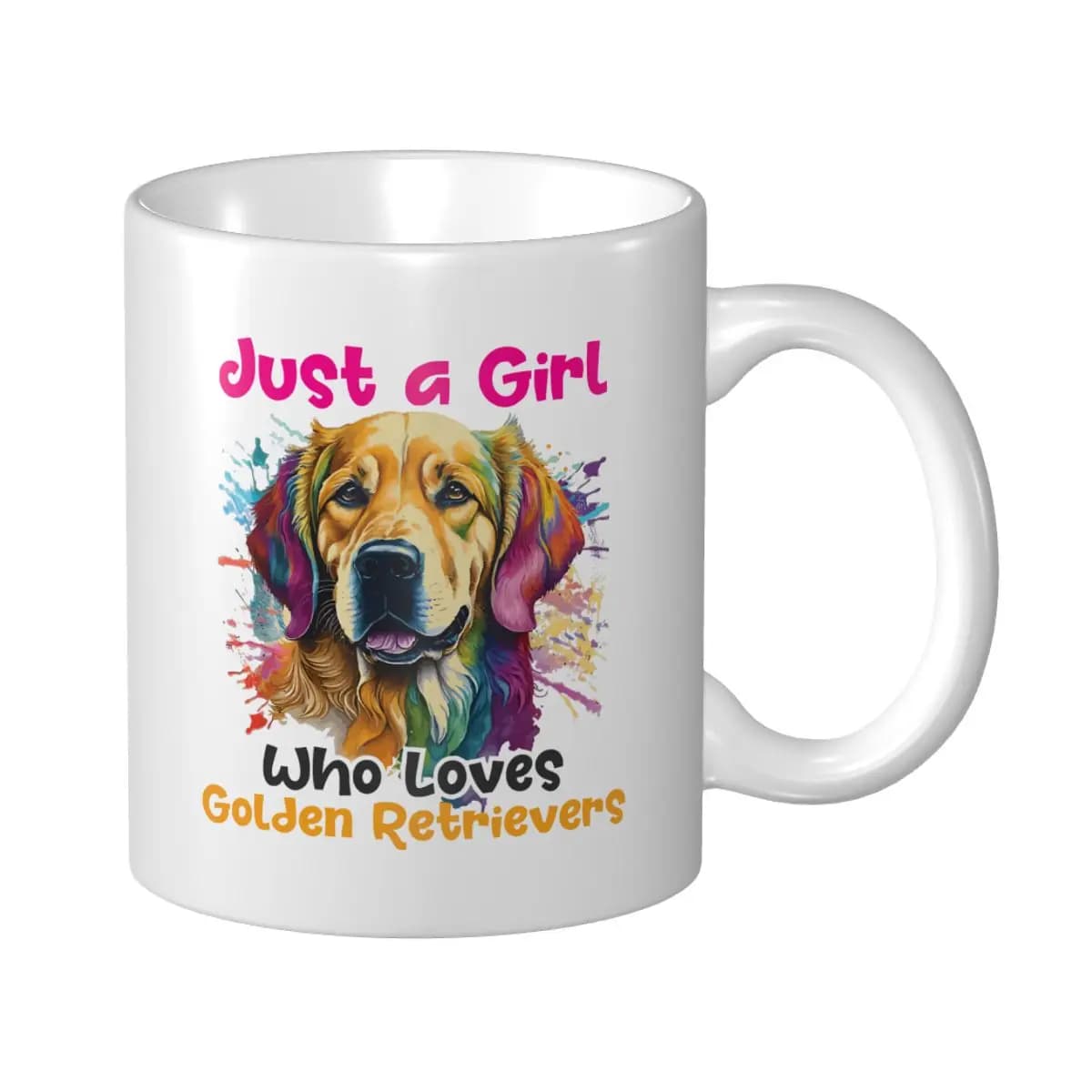 Mark Cup Mug Just A Girl Who Loves Golden Retrievers Dog Canine Lover Coffee Mugs Tea Milk Water Cup Travel Mugs For Office Home