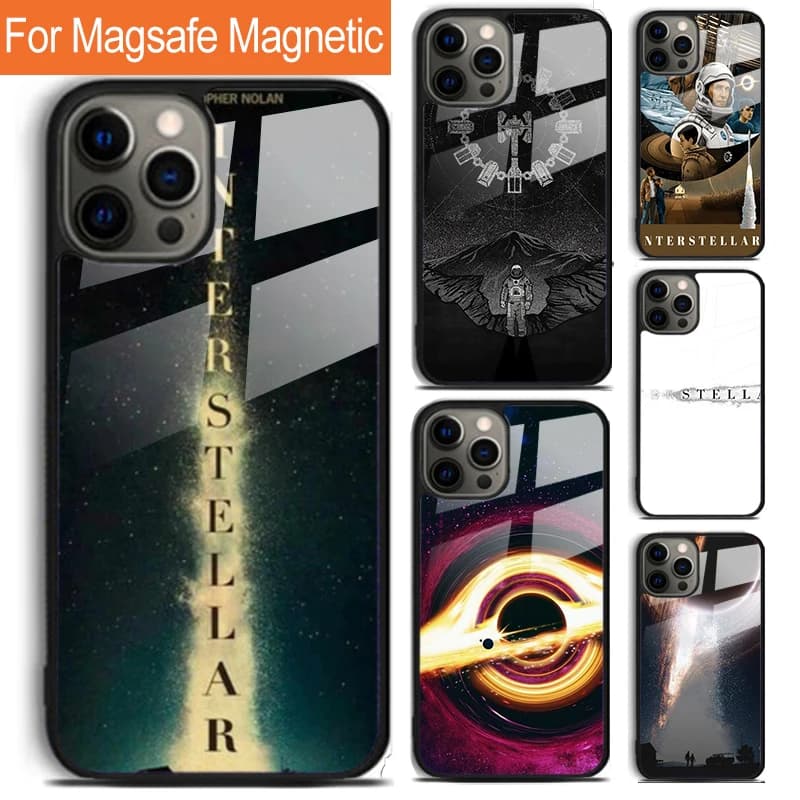 Interstellar Film Phone Case For iPhone 16 15 14 13 12 11 Pro Max Plus Magsafe Magnetic Wireless Charging Cover