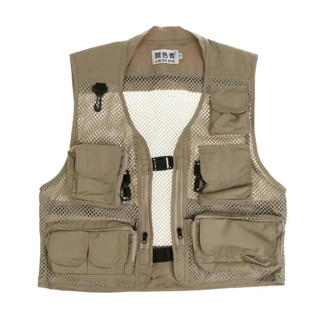 Men\\\'s Mesh Vest Outdoor Fishing Photography Waistcoat Jacke