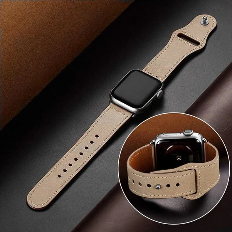 Leather Band For Apple Watch series 10 9 8 7 4 5 6 se Ultra 2 49mm Strap Sport Loop Bracelet iWatch 40mm 44 42 46 38 41 45mm
