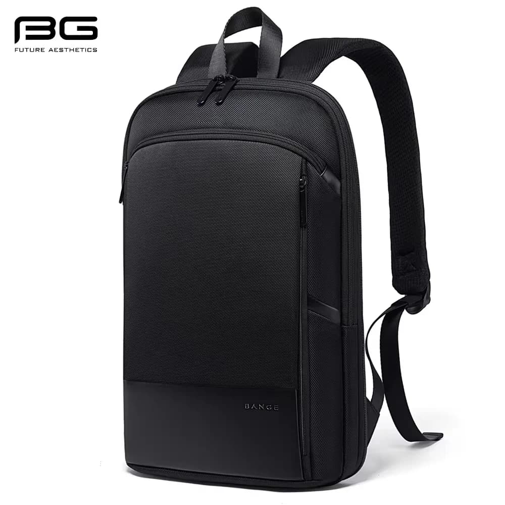 BANGE Slim Men Business Expandable Waterproof 15.6" Laptop Backpack Fashion Male Travel Light Scalable Shoulder Bags for Men