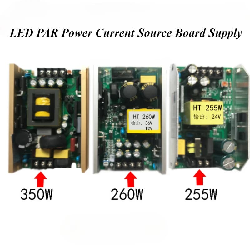 Led Stage Par Light 255W260W300W350W 12V24V36V High Power Waterproof Floodlight Moving Head Light Power Board Switch Power Board