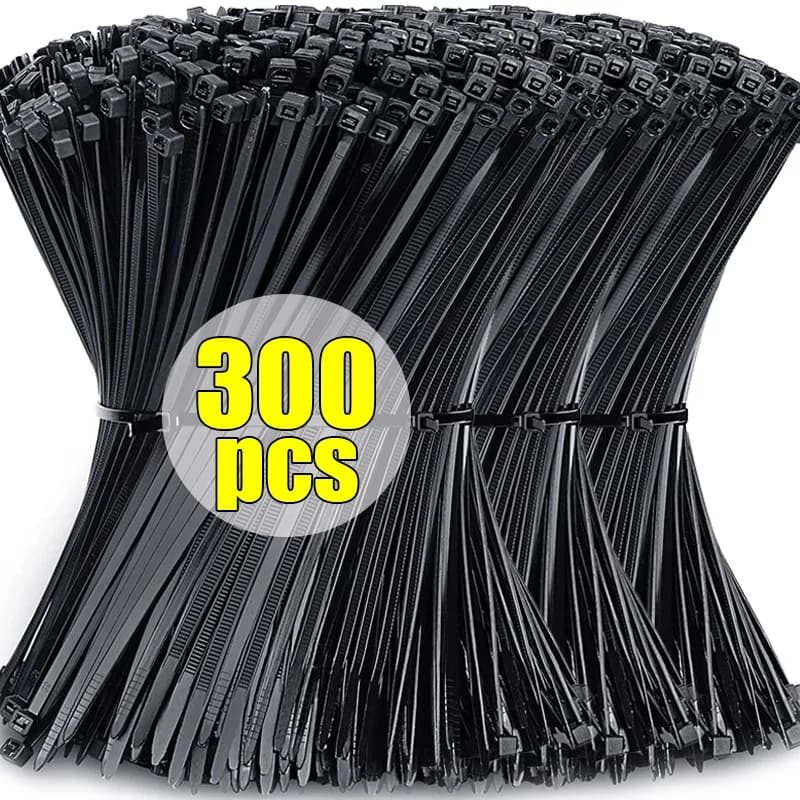 100pcs/lot Self Locking Nylon Cable Ties Detachable Cord Tie Straps Adjustable Fastening Loop Cables Zip Bundle Ties Wholesale