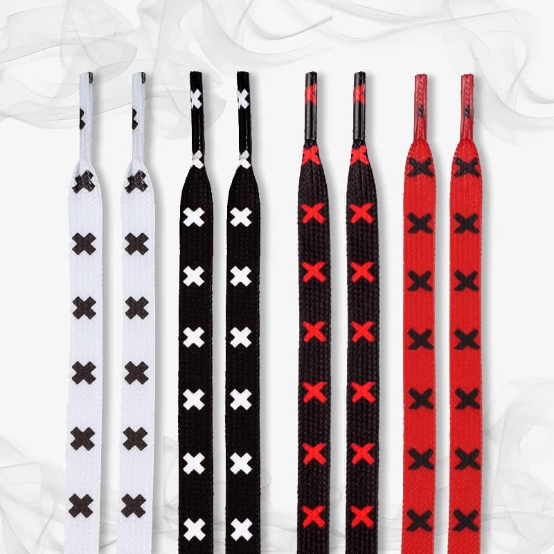 New Flat Shoelaces for Sneakers Colorful Black Red Shoelace Wear Resistant Antiskid AF1/AJ Basketball Sports Running Shoetrings